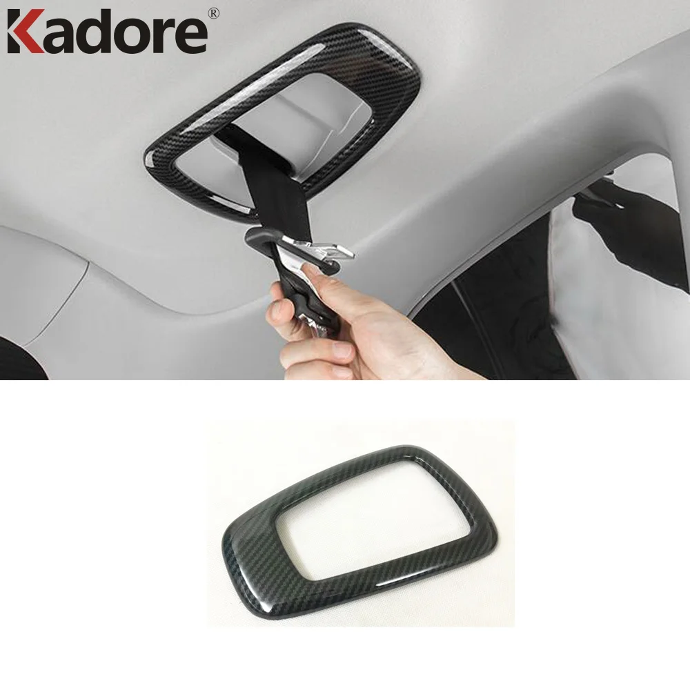 Для Honda CRV CR V 2017 2018 2019 углеродное волокно Крыша заднего ремня безопасности рамка