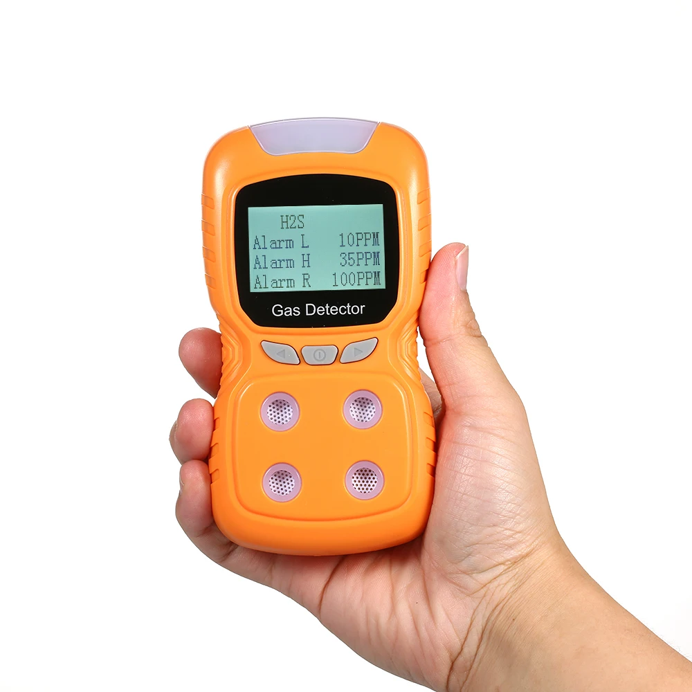 4 in 1 Gas Detector CO H₂S O₂ LEL Monitor Digital Handheld Toxic Carbon Monoxide Hydrogen Sulfide Air Quality Tester | Инструменты