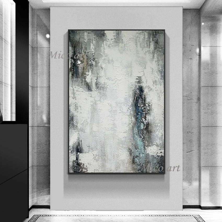 

Simple Gray Design Abstract Oil Painting Wall Art Home Decoration Picture Paintings Unframed Cheap Paintings Artwork