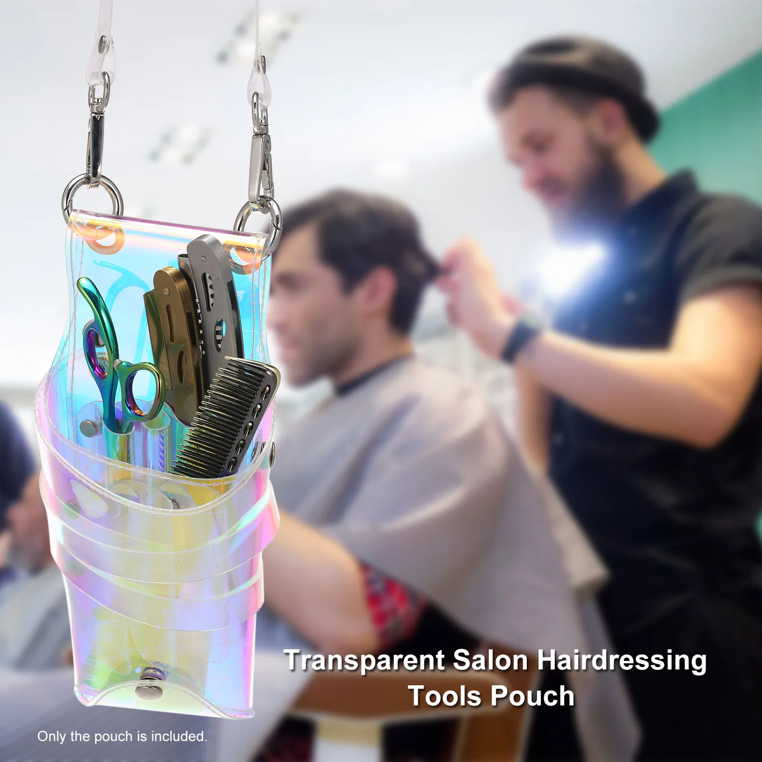 Прозрачная сумка для ножниц салонный Многофункциональный поясной кошелек с