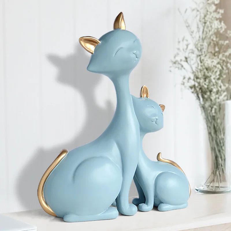 

Животные настольных подарок статуя кота украшения дома Casa аксессуары для гостиной Смола кошка фигурки миниатюры декоративные