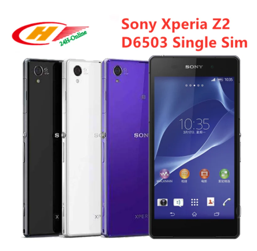 Sony Xperia Z2 D6503 разблокированный 4G LTE Android четырехъядерный ОЗУ 3 Гб ПЗУ 16 Гб 5,2 дюйма Поддержка NFC мобильного телефона