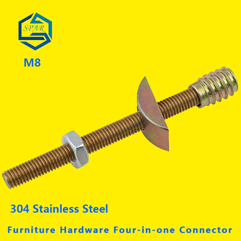 

Мебельная фурнитура, соединитель 4-в-1, шестигранная гайка, полулунный винт, внутренняя и внешняя зубчатая гайка, воблер