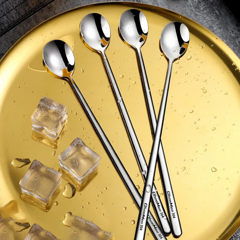 

Stainless Steel Stirring Spoon Long Handle Tea Dessert Coffee Ice Cream Cocktail s Kitchen Bar Tools Dinnerware^1