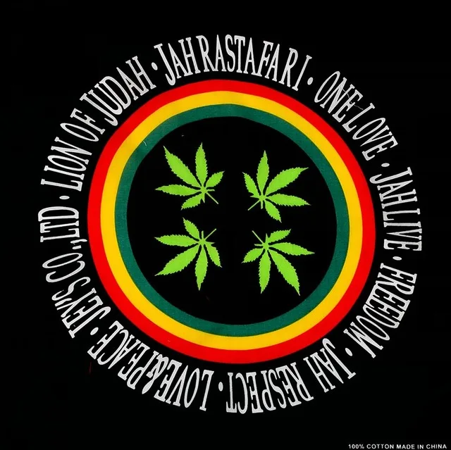 R FOXMOTHER Hip Hop Punk Cotton Reggae Jamaica Green Weed Leaf Bandana Headwear For Mens - Цвет: R