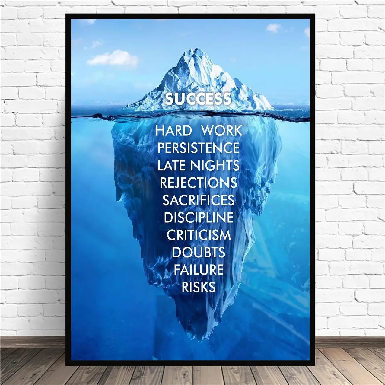 Успешная Картина на холсте айсберга Художественная печать плакат картина стену