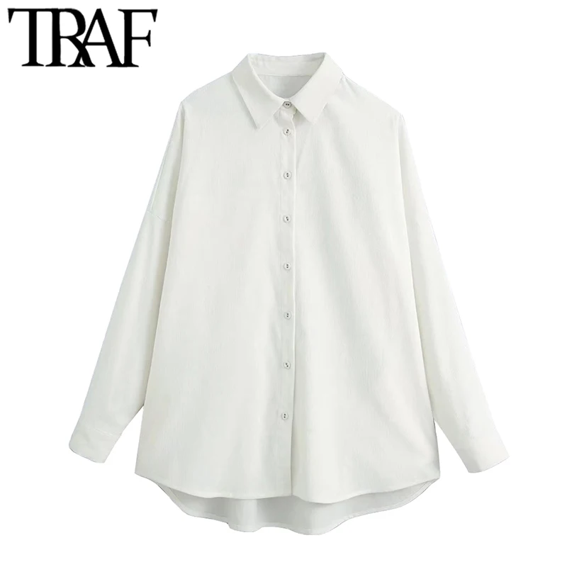 

Женская Вельветовая блузка с длинным рукавом, на пуговицах