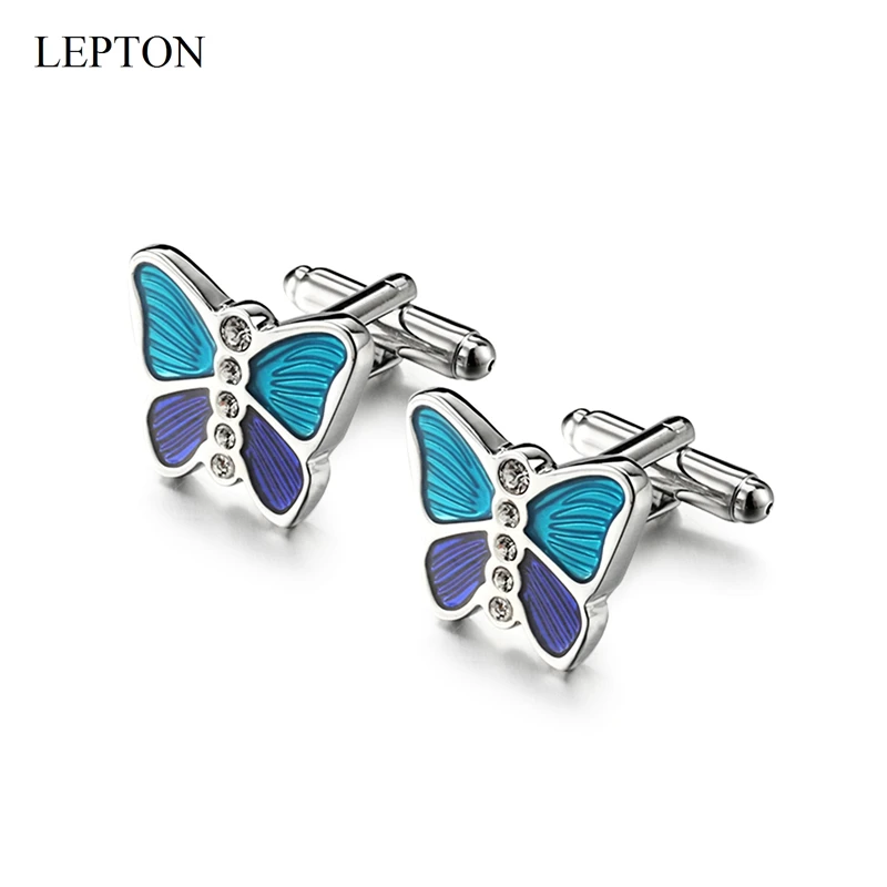 Запонки Lepton для мужских рубашек запонки в виде животных бабочки высокое качество
