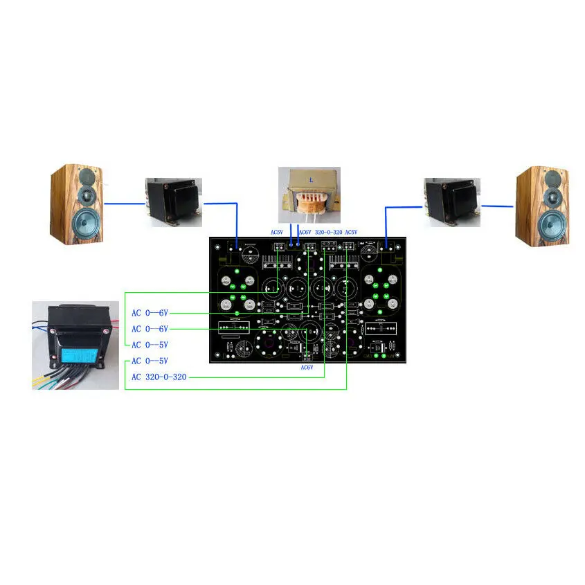 Douk audio HiFi 300B вакуумная фотоплата DIY KIT роскошный односторонний класс AStereo Audio Amp 16