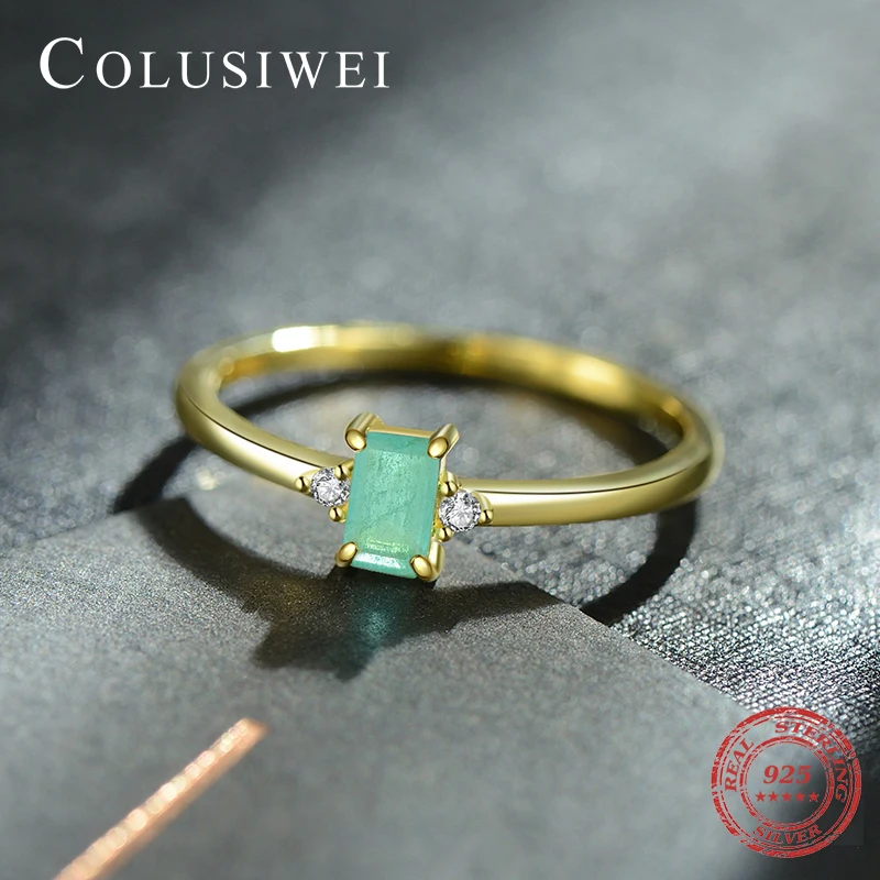 Colusiwei натуральная 925 стерлингового серебра романтическая Параиба Турмалин