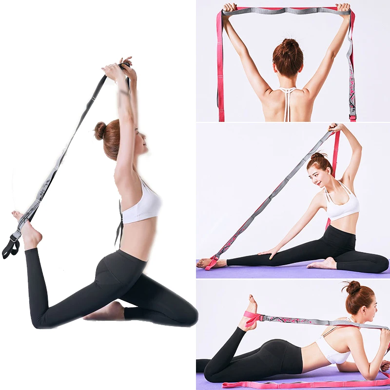 

Beginner Cotton Yoga Stretch Belt Open Shoulder Stretch Muscle Tension Belt Home Fitness Lacing Rope Gym Accessories