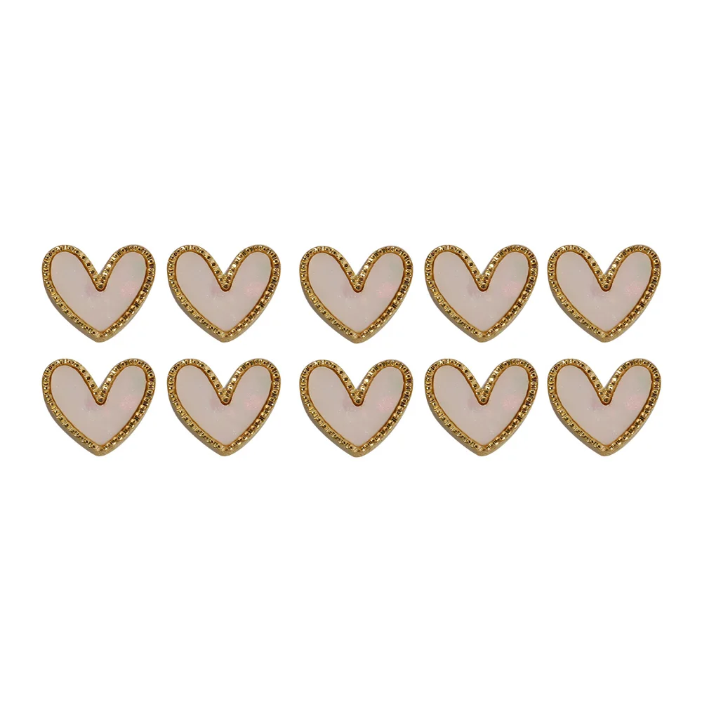 10 шт./партия нежного персикового любящее сердце ногтевое искусство украшения