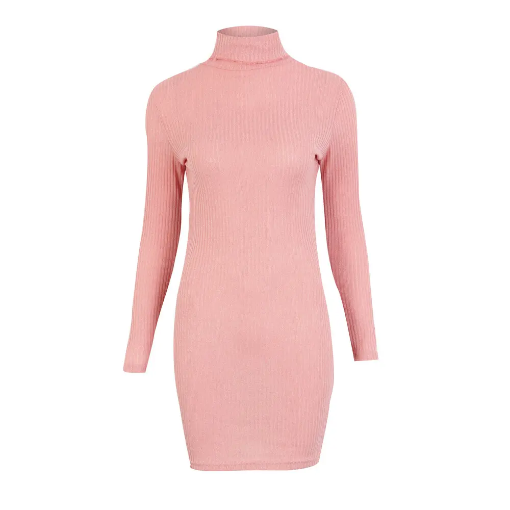 Повседневное черное серое красное элегантное женское платье с высоким воротом