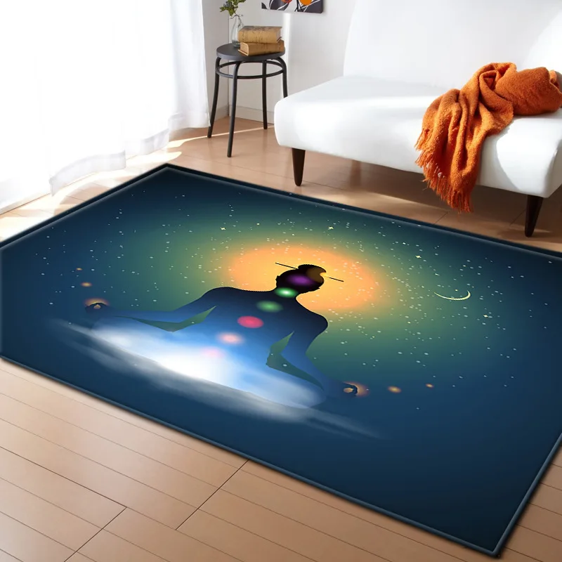 

Exotic Yoga Female Carpet Fashion Home Bedroom Decoration Carpets Modern Restaurant Non-slip Mat 3D Printed Living Room Area Rug