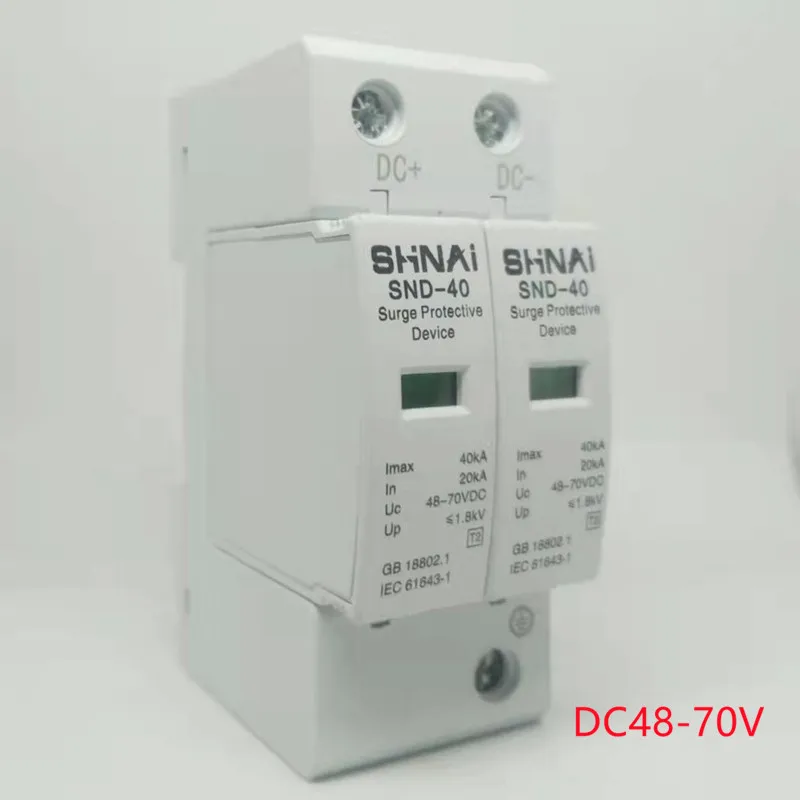 Фото 2P DC Surge Protector SPD 20KA-40KA 12V 24V 48V 60V 70V 110V 220V Power Supply Protective Device Arrester Обустройство дома 2P DC Surge Protector SPD 20KA-40KA 12V 24V 48V 60V 70V 110V 220V Power Supply Protective Device Arrester Обустройство дома