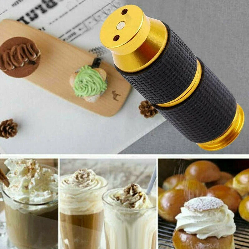

1PC Portable Detachable Cream Bomb Opener Cream Aero Bomb Foamer Fresh Cream Machine Of Aluminum Alloy For Home Baking Supplies