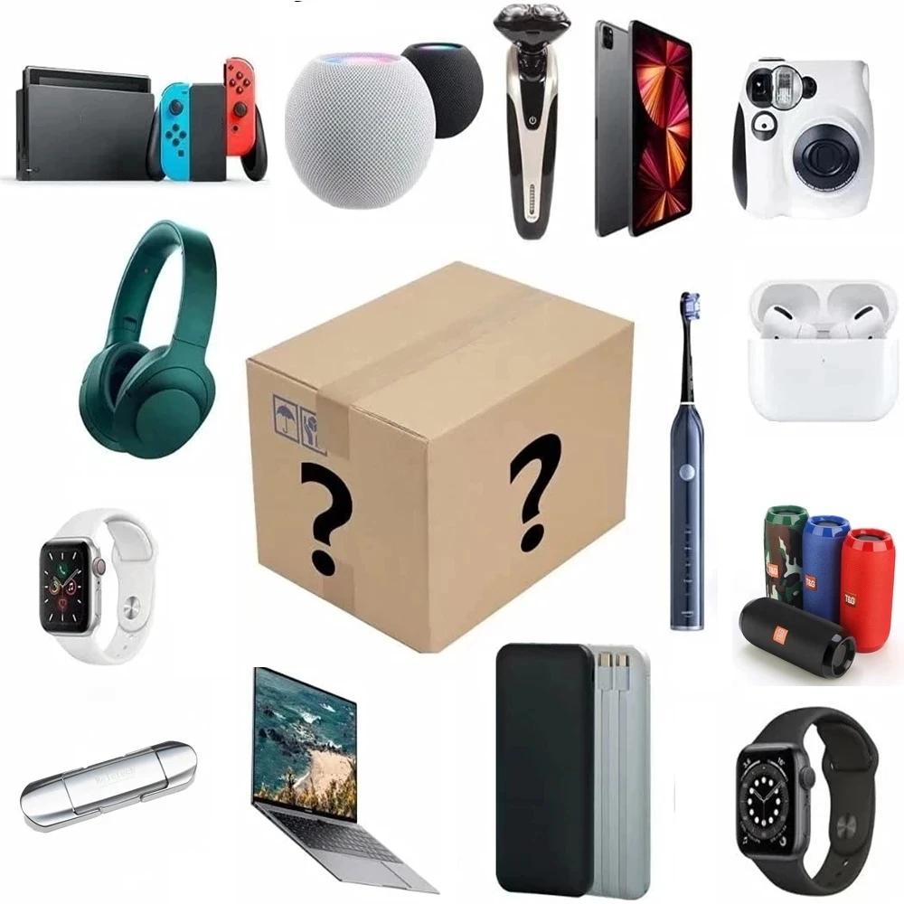 

Digital Electronic Lucky Mystery Boxes There is A Chance to Open: Mobile Phone, Cameras, Drones, Gamepads, Earphone More Gift