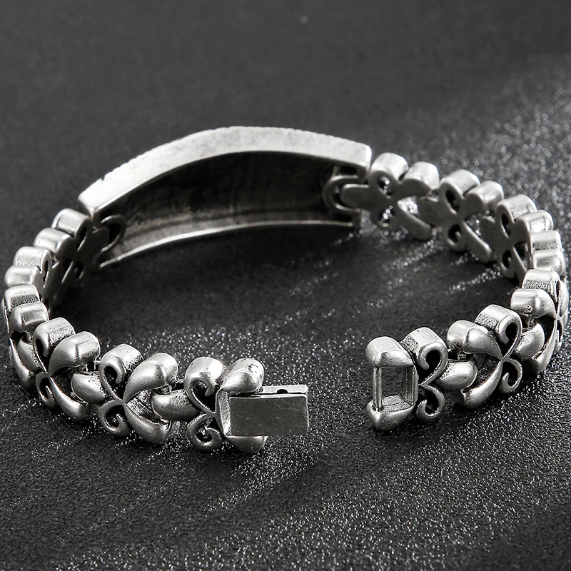 Браслет-цепочка мужской из нержавеющей стали винтажный браслет на руку цвет