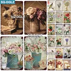 Винтажный металлический жестяной плакат с цветами лаванды, домашний декор в стиле ретро, налет с зелеными растениями, шикарный плакат с металлической пластиной, декор для сада, стены, фермы, дома