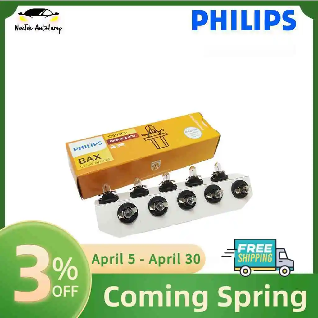 

Philips 12598CP 12V 1.2W BAX8.5d-2 Black Seat Instrument Bulb (1 Bulb)