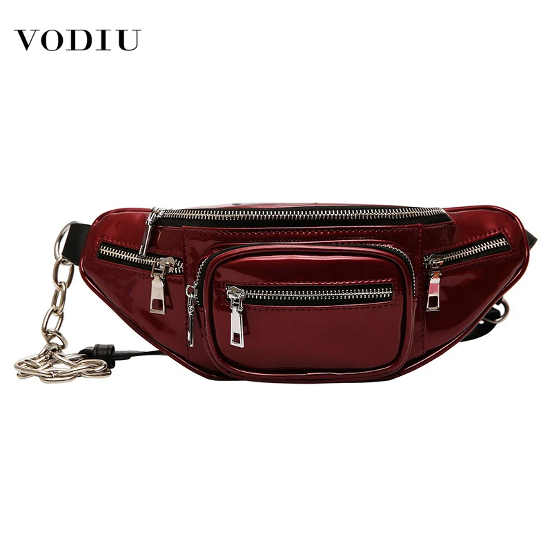 Забавные кожаные поясные сумки для женщин коллекция 2019 года модные