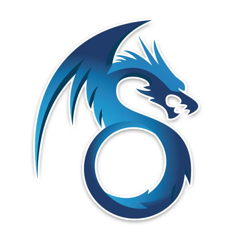 

Funny Vinyl Car Sticker Blue Stereoscopic Dragon Fashion Bumper Window Decal PVC Decorative