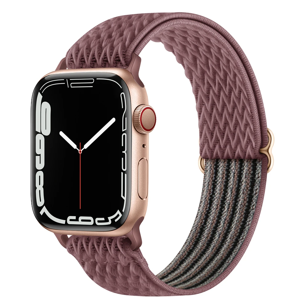 

For Apple Watch 7 41mm 45mm band Series 6 5 4 SE 40mm 44mm Elastic Nylon Adjustable Bracelet For Applewatch iwatch 3 38mm 42mm