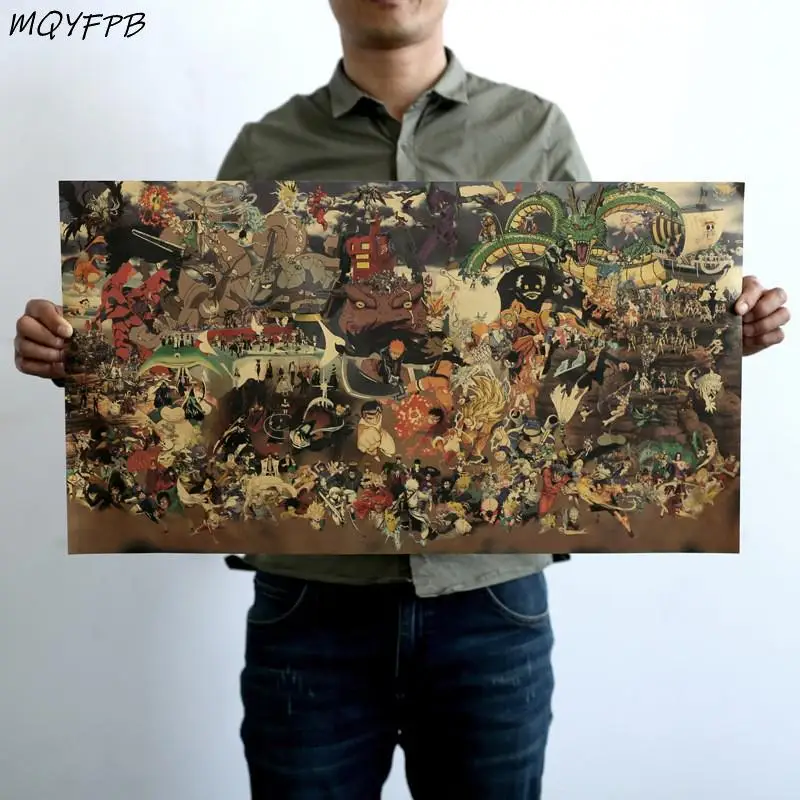 

Family Photo of Japanese Animation Kraft Paper Poster Home Decoration Picture Wall Sticker Gift Picture 70x33cm