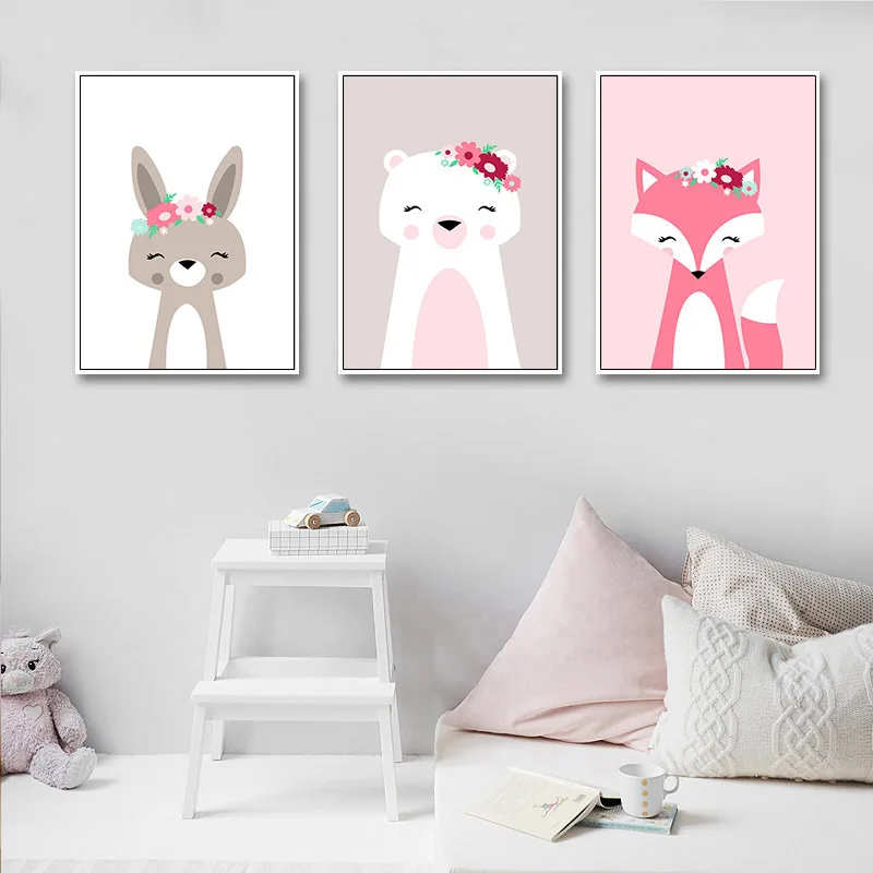 Лесных животных мелкая тарелка для Плакаты и декоративное настенное Искусство