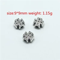 10pcs charm cross perforated bead connectors for fashion jewelry making diy handmade bracelet necklace accessories wholesale