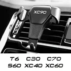 Гравитационный автомобильный держатель мобильного телефона для Volvo XC90, XC60, C30, T6, S60, C70, XC40, V40, XC70, V70, V60, V50, S80, S40, AWD, V90, S90, автомобильные аксессуары
