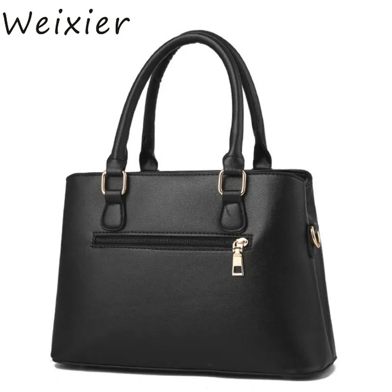 WEIXIER New Luxury Women Bag 2 Pieces Set solid bag Fashion Shoulder Messenger PU Leather Composite V1-71 | Багаж и сумки