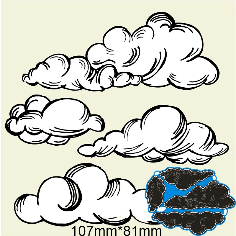 Металлические пресс формы 4 шт. облака Новинка шаблон для украшения бумаги