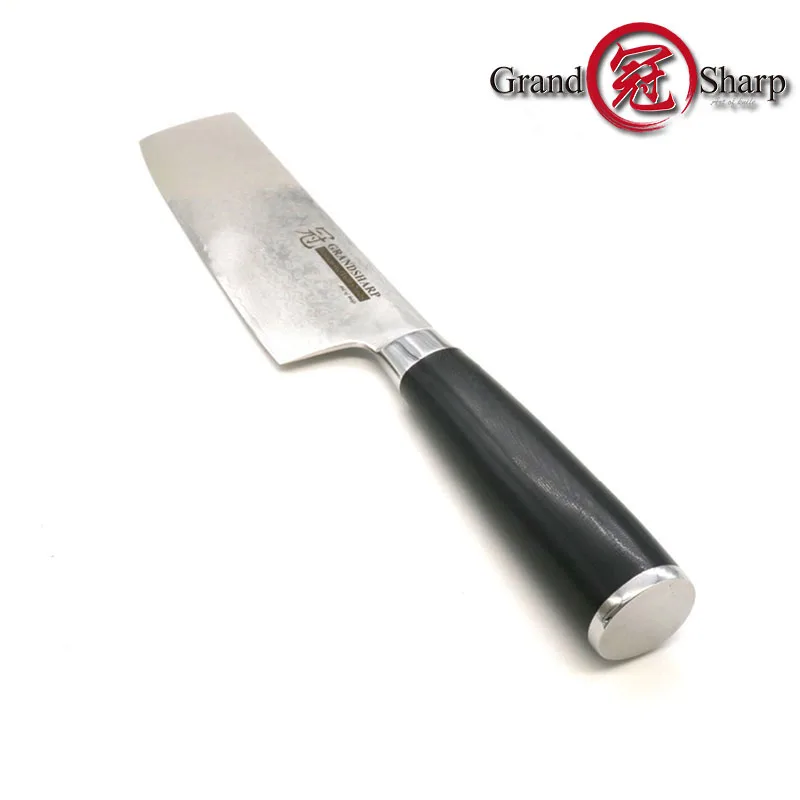 Дамасский Кливер нож Nakiri 7 дюймов японский, из нержавеющей стали vg10 кухонный шеф-повара нарезки фруктов овощей острый нож G10 Ручка
