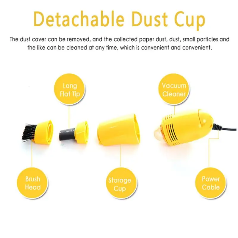 

USB Vacuum Handheld Keyboard Vacuum Cleaner Mini Desktop Computer Brush Cleaning Kit Tool For PC Laptop School Classroom Office