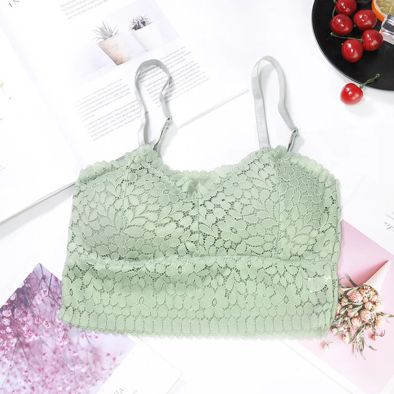 Женский кружевной бюстгальтер с глубоким v образным вырезом беспроводной 5