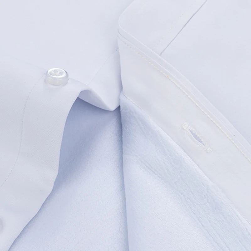 Men's Cotton Warm Shirt Plus Velvet Thick Long Sleeve Shirts S-4XL Winter Business Tooling With Single Breaste Buttons For Men