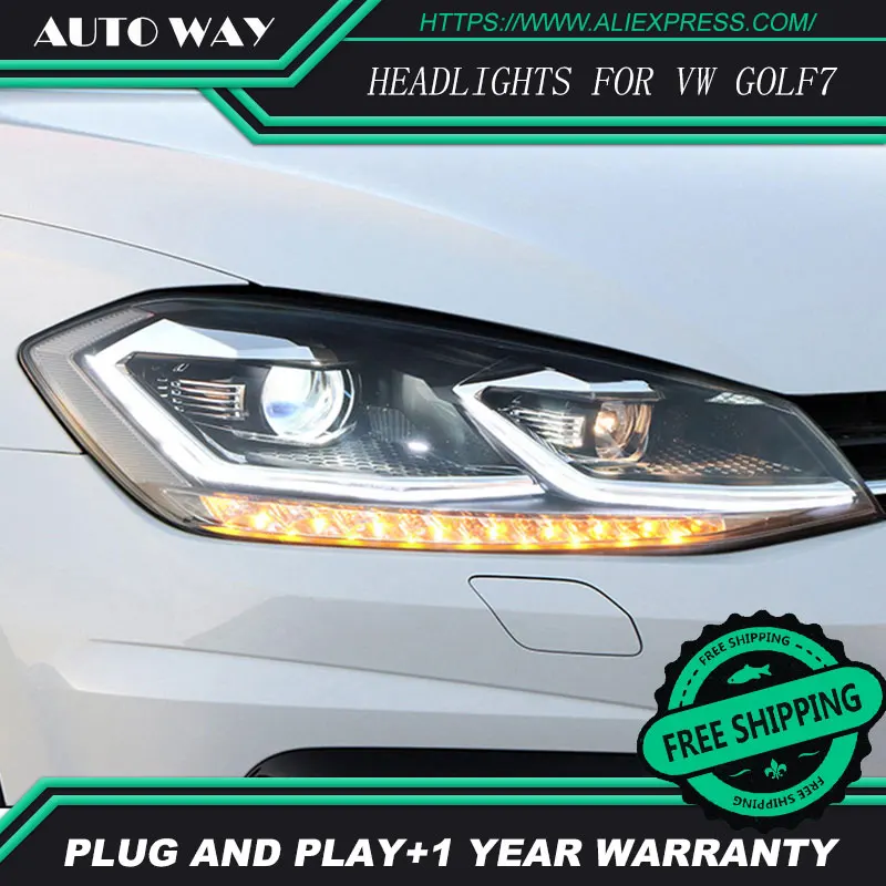 Автомобильный Стайлинг чехол для Volkswagen VW Golf7 MK7 2014 2015 фары Golf 7 светодиодные