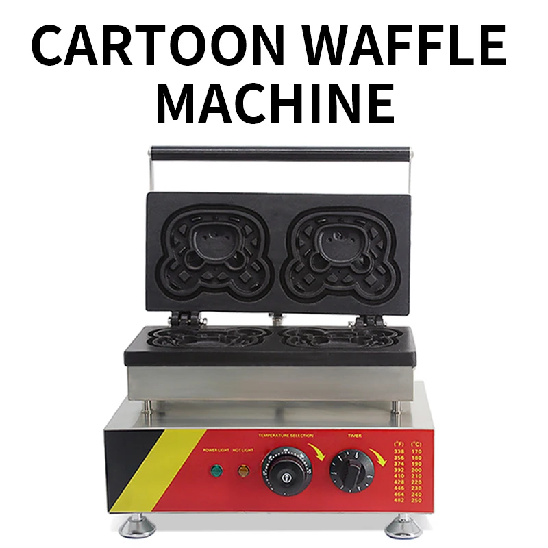 

NP-523 Cute Bear shape Waffle Waffle Machine Muffin Making New Stainless Steel Waffle Machine Street Dessert Comercial 110v/220v
