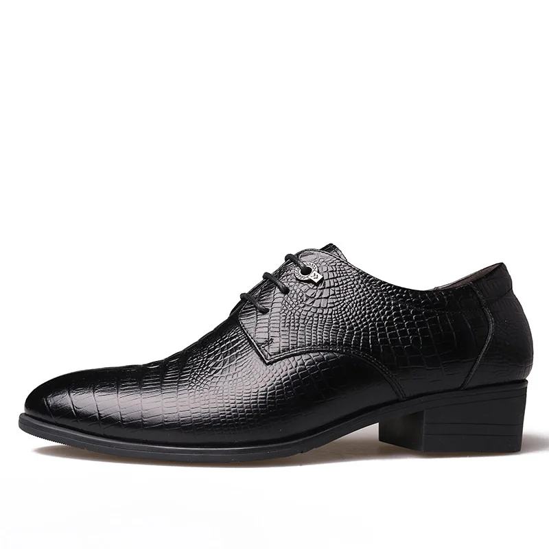Luxury Genuine Leather Men Oxford Dress Shoes British Business Lace Up Crocodile Gentlemen Formal Wedding Footwear 2019 Spring | Обувь