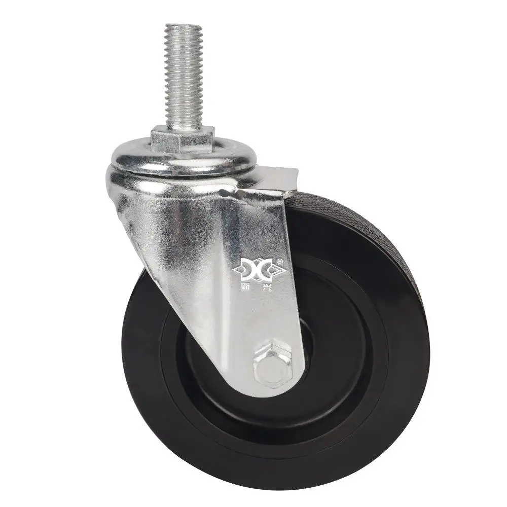 

1 Pc Caster Light 4-inch Screw Rod Pvc Universal Wheel Cart Dining / Shopping Plastic
