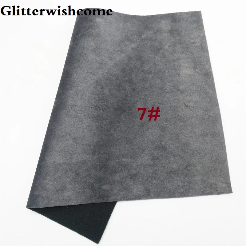 Glitterwishcome 21X29 см A4 размер винил для бантов искусственная кожа Бархат Кожа Fabirc искусственная кожа листы для бантов, GM118A - Цвет: 7
