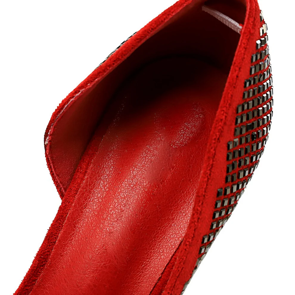 Женские блестящие офисные туфли-лодочки с блестками на высоком каблуке 9 5 см