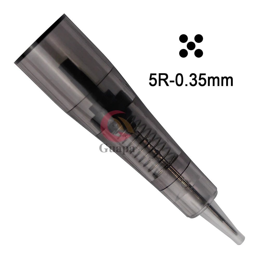 0.35mm 5R Профессиональный 10 шт. одноразовый Перманентный макияж иглы татуировки картридж для перманентного макияжа машина бровей татуировки губ - Габаритные размеры: 0.35mm 5R