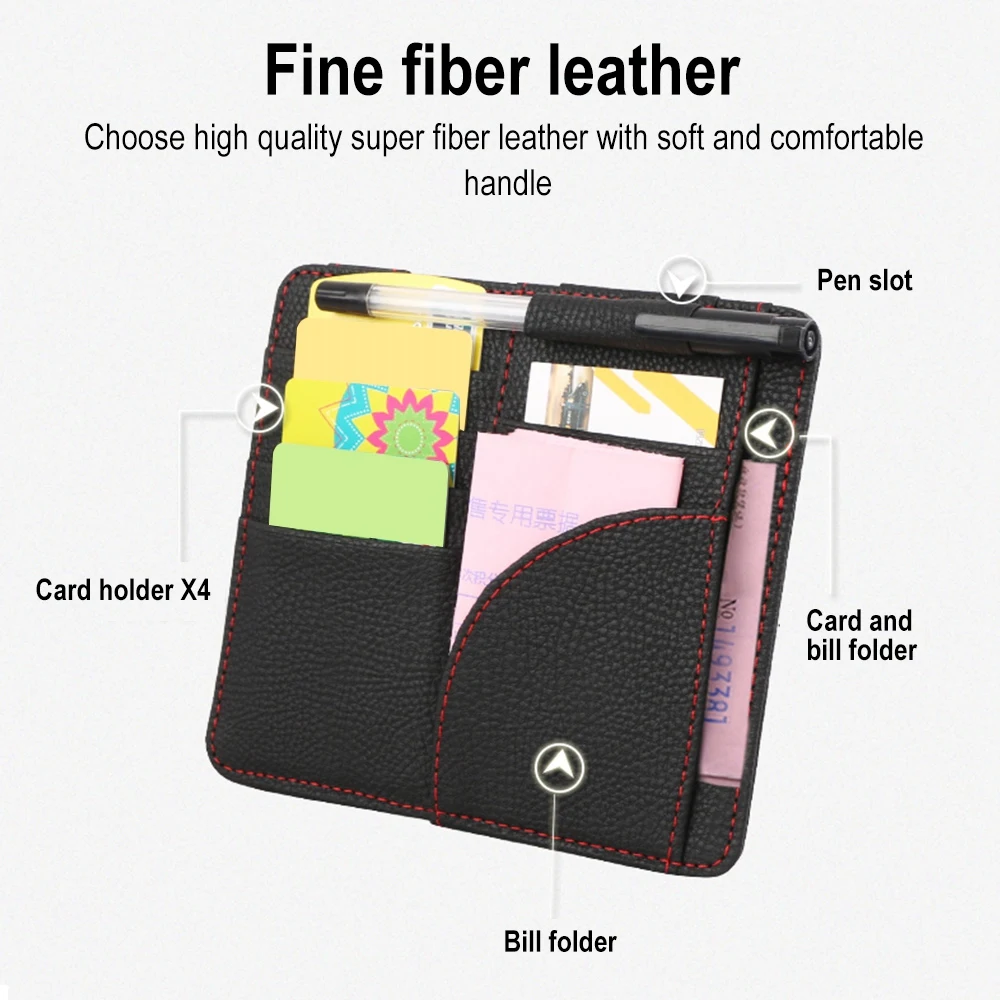 

Auto Travel Bag Multi-Purpose Shade CD Holder Car Visor Organizer Sun Card Storage Pouch Car Interior Accessories