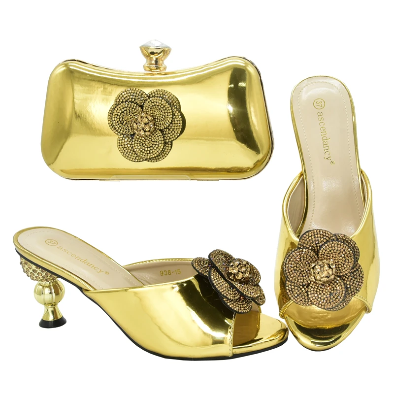 

Italian Design Women Sandals And Bag High Quality Ins Hot Shoes With Matching Bags Set Nigerian Women's Party Shoes And Bag