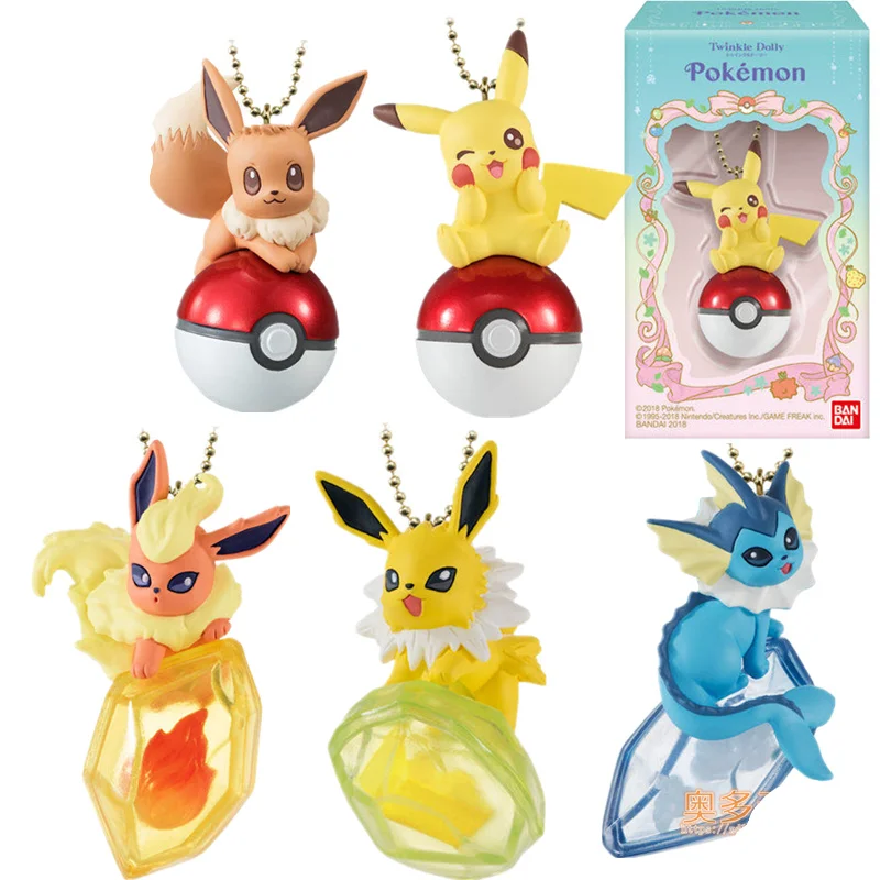 

Bandai Genuine Pokemon Gacha Food Play Pikachu Flareon Eevee Toy