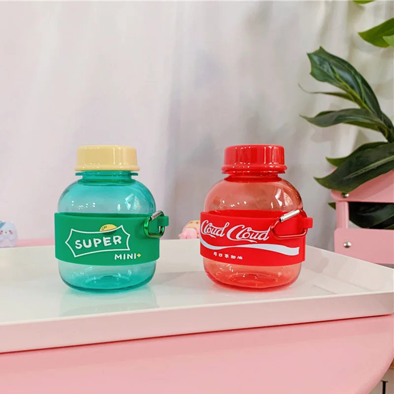 Мини-бутылка для воды пластиковая непротекаемая с героями мультфильмов 350 мл |