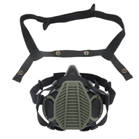 paintball shooting half mask replaceable filter antidust sotr special operations tactical respirator wargame airsoft accessories