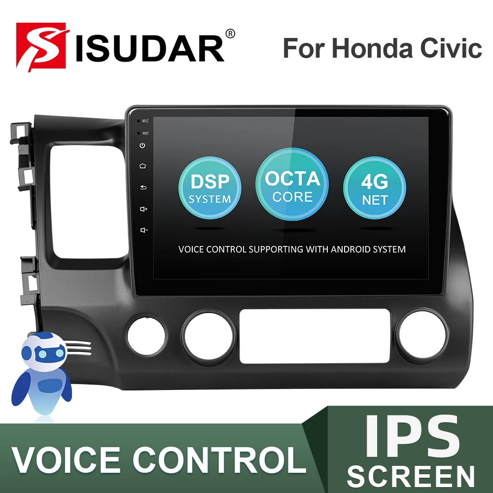 Автомобильный радиоприемник ISUDAR V57S Android для Honda Civic 2006 2012 мультимедийный плеер GPS